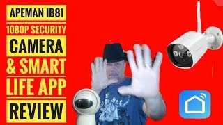 Apeman 1080p IB81 Security Camera App install and Camera Review [upl. by Nohtanhoj]