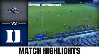 Longwood vs Duke Match Highlights  2024 ACC Mens Soccer [upl. by Nahraf]