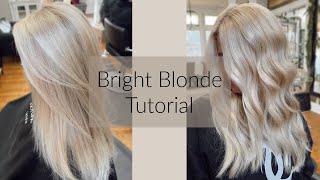 BRIGHT BLONDE HAIR COLOR TUTORIAL  Lexi Dawn [upl. by Matheson740]