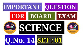 SET  01  Q14  SCIENCE  CLASS X  IMPORTANT FOR BOARD EXAM NCERTCBSE [upl. by Esdras192]