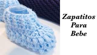 Como tejer a croche o gancho zapatitos  botitas botinha para bebé  niños  niñas 174 [upl. by Thrasher]