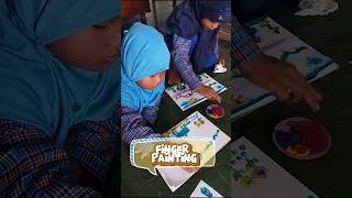 Finger Painting shorts fingerpainting gurutk gkk vlog vlogguru kegiatananak [upl. by Eirehs]