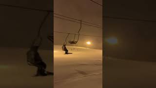 Night skiing travel snow aerialview nature [upl. by Jolee]