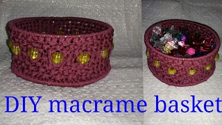 DIY macrame basket full step wise procedure [upl. by Giulio]