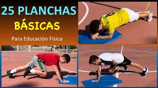 ¡Fortalece tu Core 25 Planchas básicas para Educación Física Basic PLANKS for PHYSICAL EDUCATION [upl. by Kalli]