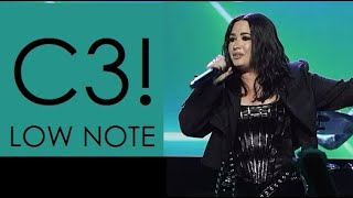 DEMI LOVATO HIT LIVE C3 LOW NOTE [upl. by Herod476]