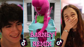 Reacting to our MOST VIRAL Barney Remix TikTok videos PT2 [upl. by Doykos641]