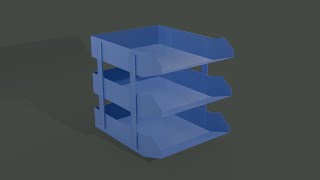 Blender Tutorial  3 Tiers Document Tray [upl. by Athelstan]