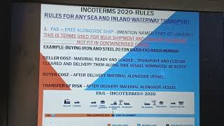 Practical Training7 Brief explanation of Incoterm  ExWorksFCAFAS and FOB [upl. by Airetak771]