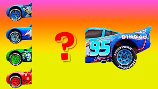 CORRECTLY GUESS SUPERHERO HEAD OF DINOCO MCQUEEN CAR ⚡Tebak gambar kepala petir McQueen🧩 [upl. by Yrome]