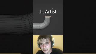 Jr vs Sr artist modeling pipes blendertutorial blender blender3d memes [upl. by Kaila]