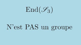 Groupe dont les endomorphismes ne forment pas un groupe [upl. by Navinod645]