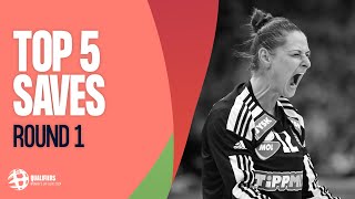 Top 5 Saves  Round 1  Womens EHF EURO 2024 Qualifiers [upl. by Magan999]