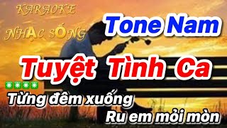 Karaoke Tuyệt Tình Ca Tone Nam  Lã Phong Lâm  Karaoke Nhạc Sống LV Music  Beat Chuẩn [upl. by Oirelav]