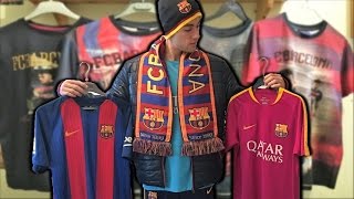 MA COLLECTION DE MAILLOTS DU BARCA  TeamNeymar [upl. by Tamra]