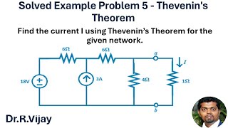 Solved Example Problem 5  Thevenins Theorem bee [upl. by Anora212]