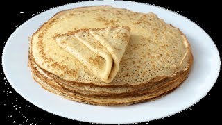 How to bake Russian Blini Блины Pancakes Crepes Recipe Tutorial [upl. by Graeme]