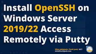 Install OpenSSH on Windows server 2019  OpenSSH Windows Server 2022 [upl. by Ettezoj]