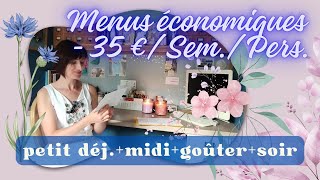 REPAS Économique  35 €SemPers  Petit déjmidigoûtersoir  JuilletAoût [upl. by Haras128]