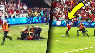 Spain vs Morocco Olympics 2024 Crazy Pitch Invader Scores Goal [upl. by Aphrodite270]