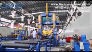 h beam 3 in 1 assembly welding straightening machinechina wuxi zhouxiang [upl. by Aluap]