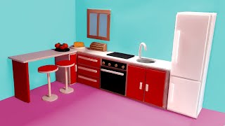 Como hacer una COCINA en miniatura para casa de muñecas [upl. by Idnem544]