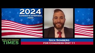 2024 Candidate Interview NIck Somberg for Congress District 11 [upl. by Alcinia]