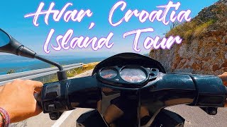 HVAR  ISLAND TOUR  RENTING SCOOTERS  TRAVEL CROATIA VLOG 21 [upl. by Haodnanehs]