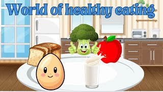 World of healthy eating  kids learning  kidzee pidzee  kids fun education [upl. by Kcirdec]