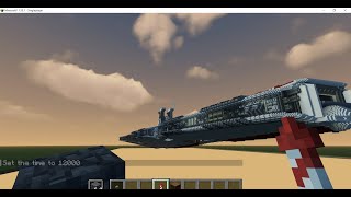 Minecraft 11 scale Venator star destroyer with distant horizons and shaders [upl. by Namlaz570]