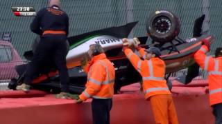 Jehan Daruvala Formula Renault 20 huge crash at Silverstone [upl. by Metzger721]