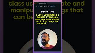 🔍 What is StringBuffer in Java coding codinginterview javaprogramming [upl. by Aceber419]