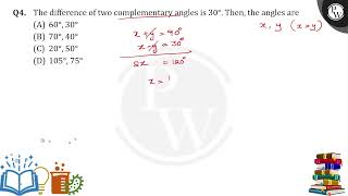 The difference of two complementary angles is 30amp8728Then the angles are [upl. by Nwonknu684]