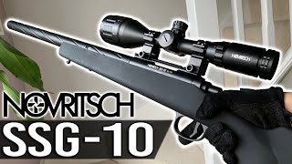 Novritsch SSG10  Best STARTER Airsoft Sniper  Airsoft Unboxing amp Review [upl. by Ahsataj711]