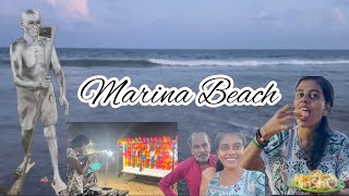 Marina Beach 🌊  ￼ worlds second longest beach  Chennai beach 🏖️  outing with family  beach vlog [upl. by Bluhm]