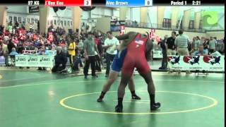 Mens Freestyle 97 KG JDen Cox vs Alec Brown [upl. by Gelhar]