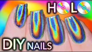 100 PURE HOLO holographic NAILS GEL and NOGEL POLISH [upl. by Sualkcin]