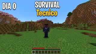 Survival Tecnico Minecrfat Bedrock Dia 1 [upl. by Ariahay]