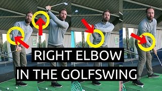 HOW TO MOVE THE RIGHT ELBOW IN THE GOLF SWING MADE EASY [upl. by Esimehc]