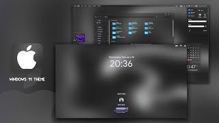 New MacOs Glass Theme For Windows 11  Windows 11 theme [upl. by Oos]