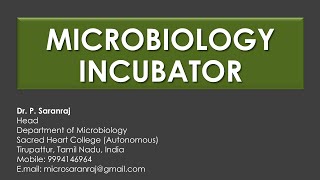 Microbiology Incubator [upl. by Lyret]