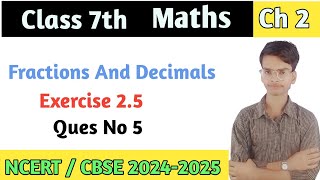 Class 7 Maths Chapter 2 Ex 25 Q 5  Ex 25 Q 5 Chapter 2 Class 7 [upl. by Whall]