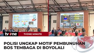 Pembunuhan Bos Tembaga di Boyolali Korban Disetubuhi Sebelum Dieksekusi  tvOne Minute [upl. by Olmstead616]