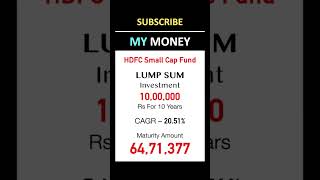 Power of Mutual Fund  HDFC Small Cap Fund  MYMONEY Shorts Viral  MY MONEY [upl. by Mairhpe386]