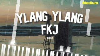 ylang ylang  FKJ  Piano Easy  Tutorial [upl. by Niatirb729]