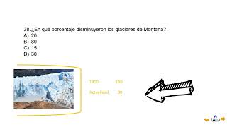OLIMPIADA DEL CONOCIMIENTO I Fase sector 2024 I P 38I¿En qué porcentaje disminuyeron los glaciares d [upl. by Catina]