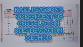 KARL PEARSONS COEFFICIENT OF CORRELATION STEP DEVIATION METHOD CL11 CH9CORRELATION ECONOMICS NBSE [upl. by Anahpos]