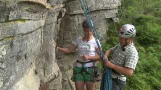 Rock Climbing  stance management on a multipitch climb [upl. by Bunde]