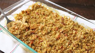 Easy Chicken and Stuffing Casserole Bake with Stove Top Stuffing So Delicious [upl. by Ihsorih]