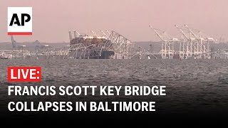 Baltimore bridge collapse LIVE Francis Scott Key Bridge hit by cargo ship in Maryland [upl. by Fontana905]